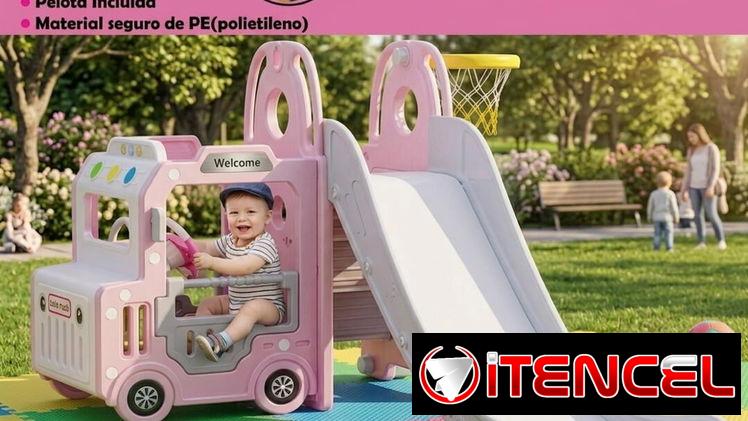 Parquesitos y trampolín para niños