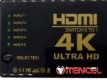 Distribuidor HDMI 5 en 1 Conecte 5 equipos a su televisor por un solo HDMI Con su control remoto!!
