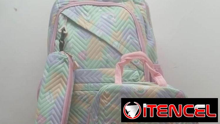 Juego de mochila, merendero y cartuchera