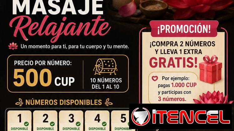 Gana un masaje x solo 500 cup