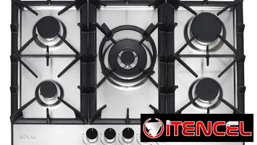 Excelente Cocina de Gas Empotrada Italiana de Acero Inoxidable, marca Drija Milan 90. NUEVA en su caja