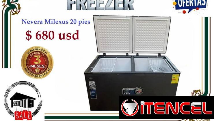Nevera de 20 pies marca milexus nueva