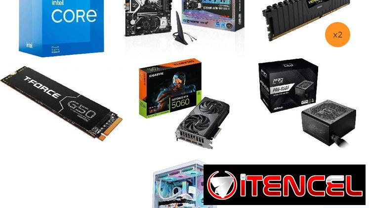 🎮 Torre Gamer 🎮 Gigabyte RTX 5060 8GB◽Core i5-12400 (Gen 12)◽16gb Corsair Vengeance RGB◽Chasis Panoramico 📦0km