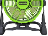 Ventilador Recargable Profesional Greenworks de 24 V y 10 pulg, doble funcion bateria litio y corriente AC-100usd
