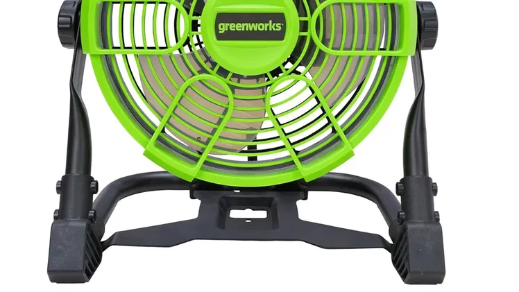 Ventilador Recargable Profesional Greenworks de 24 V y 10 pulg, doble funcion bateria litio y corriente AC-100usd