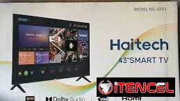 Combo smartv 43D1 Haitech + cajita decodificadora HD marca ATEC