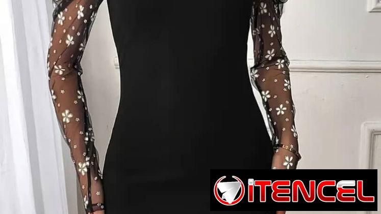 ✨ Vestido de mujer de chifón con apliques de pétalos de color liso, nuevo estilo de primavera y verano  Precio: 25USD