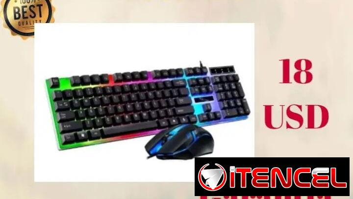Teclado RGB+mouse con cable