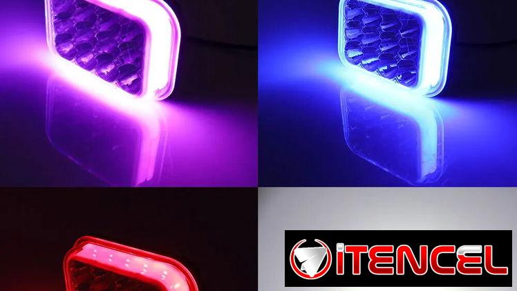 Universo LED con las mejores ofertas / Neblineros borde único 5 funciones / Tipo bala morados / Indicadores secuenciales