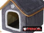 Casa para mascotas, Lavable, Material Duradero, Fácil de limpiar, Apta para Gatos y Perros.