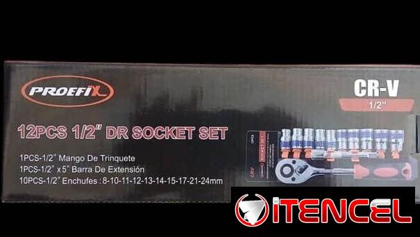 JUEGO DE CUBO 12PZAS 1/2″  CR-V(CROME-VANADIUM) del 8_24mm///muchos mas juegos de cubo y set de herrameintas /59757936