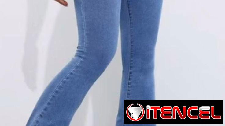 Jeans campana y tubo de mujer