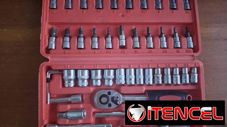 🧰 Juego de Cubos del 4,4 al 14mm. Con puntas para destornillador. 46 piezas.  Nuevos, Entregamos factura.