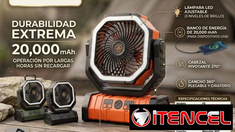 Ventilador recargable