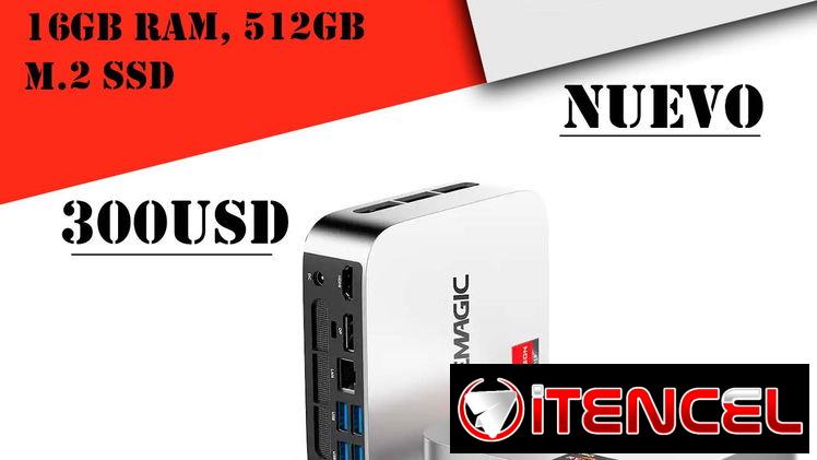 Mini PC ACEMAGIC K1 4K UHD AMD Ryzen 3 4300U, 16GB RAM, 512GB M.2 SSD “Nuevo Sellado”