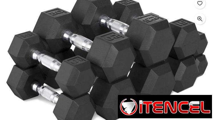 Mancuernas de acero engomadas 5 1699376 y 5 6799461