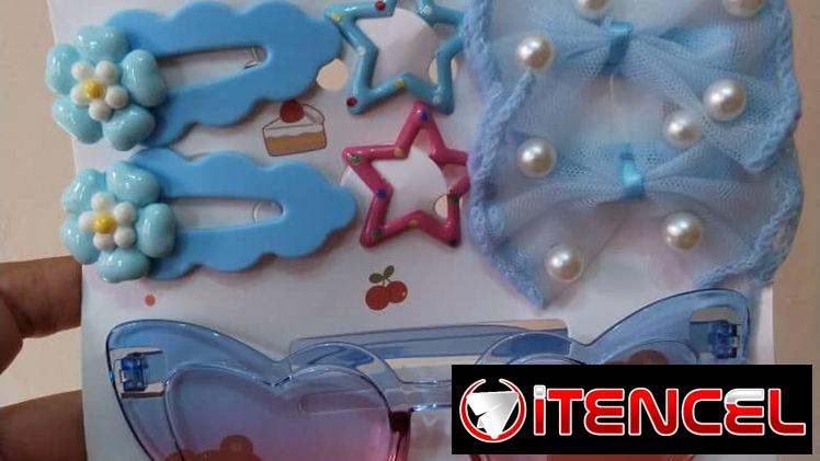🩷Set de gafas y accesorios para niña💜