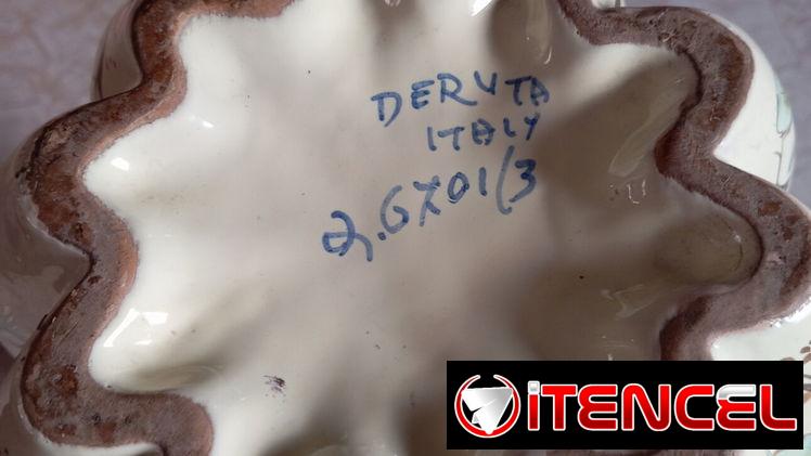 VENDO BÚCARO ANTIGUO DE PORCELANA DERUTA ITALIANO.PINTADO A MANO.