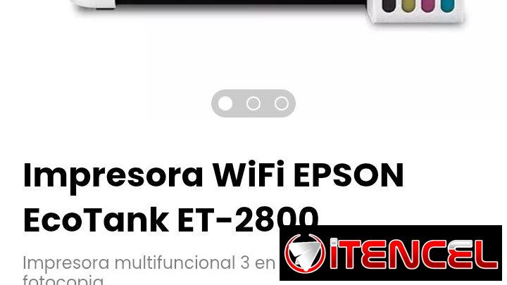 Impresora WiFi EPSON EcoTank ET-2800 Impresora multifuncional 3 en 1: impresión, escaner y fotocopia
