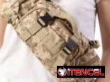 Canguro o cangurera impermiable extragrande 4 zipper de estilo militar para hombre y mujer.