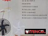 Ventilador Recargable 16 pulgadasde de Pedestal marca Milexus Batería Litihum duración 8 horas Precio $85 USD Transporte