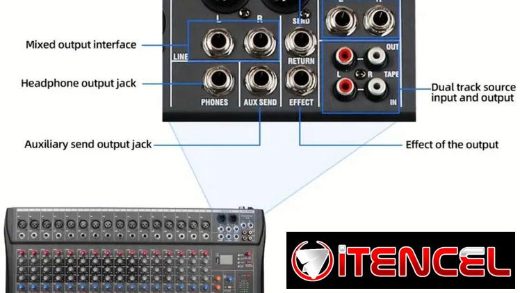 consola mezcladora de 12 canales