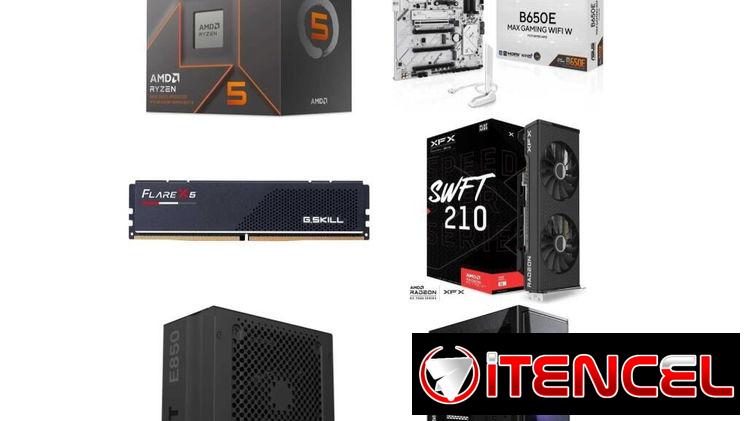 A ESTRENAR PC AMD Ryzen 5 8500G 🤩 Asus B650E MAX Gaming Wifi W -16GB -RX 7700XT -850W 🆕 0km