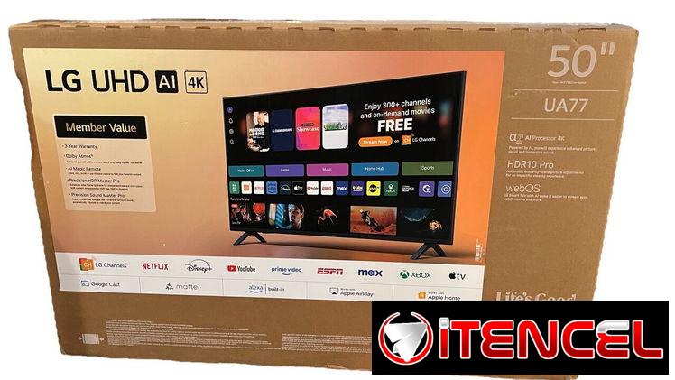 SMART TV 50 pulgadas LG 4K UHD UA77 AI del 2025 serie A7 precio $540 USD Mensajería Incluida Factura Garantía