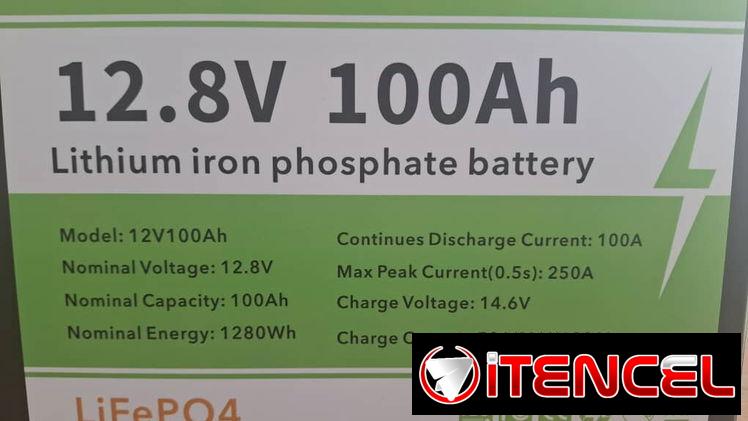 *🔋 Batería LiFePO4 12V 100Ah . ⚡1280 Wh. Con pantalla indicadora del nivel de carga. Nuevas en caja sellada