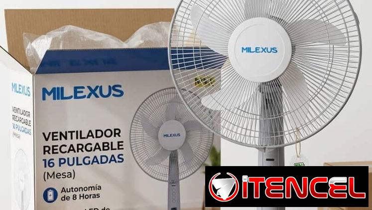 Ventilador recargable duracion 8horas luces led