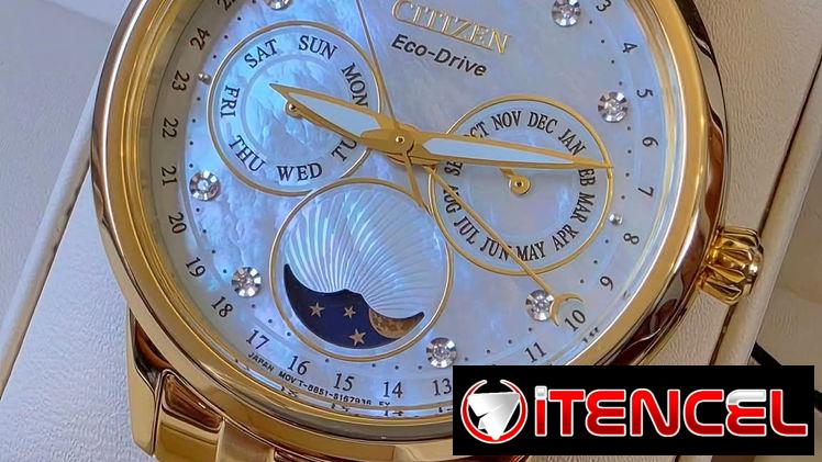 FD0002-57D Citizen Eco-drive mujer fase lunar, master calendario 37mm de caja