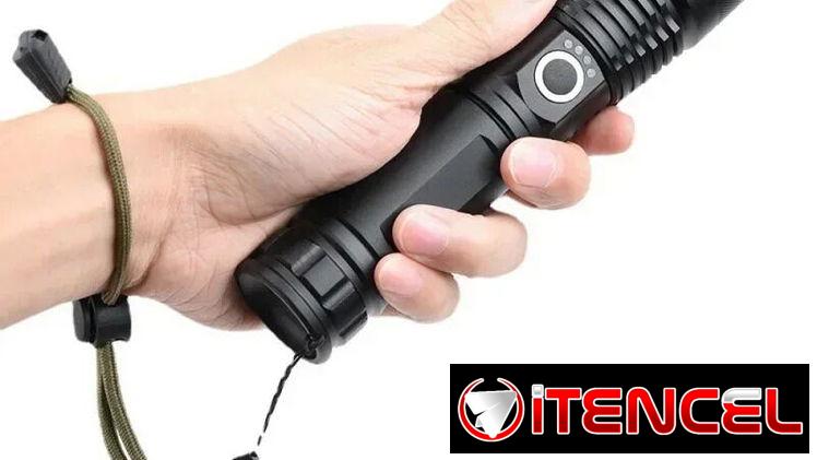 🔦 Linterna LED Recargable de Alta Potencia 💥 5 Modos | Zoom Ajustable | USB | Resistente al Agua | Camping, Emergencia