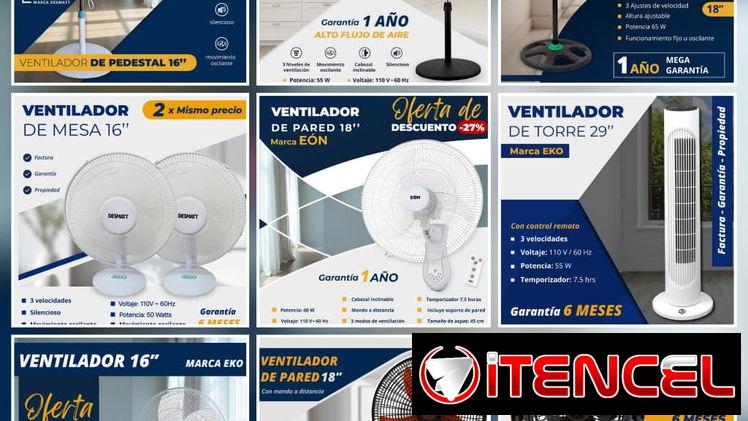VENTILADORES RECALGABLES Y DE CABLE