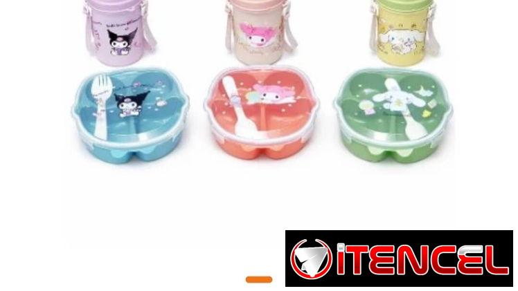 LONCHERA INFANTIL CON COMPARTIMENTOS +BOTELLA CON SORBETE 6 USD