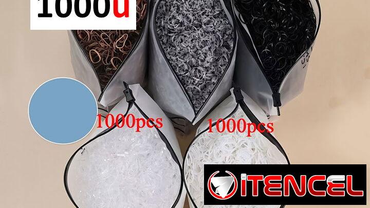Mini Ligas Elásticas para el Cabello, Bandas Suaves y Duraderas de Colores para Peinados y Trenzas – Set 1000pzs $1000