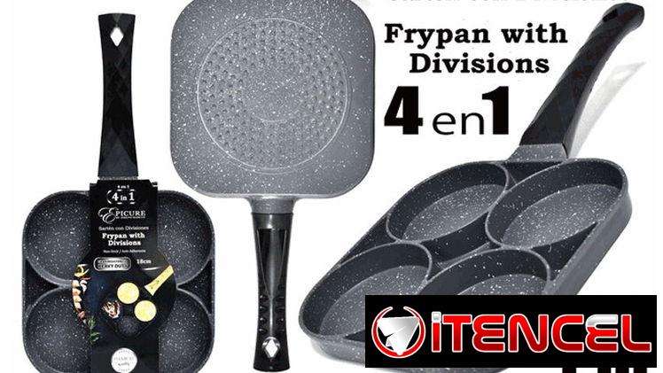 Sarten antiadherente de 4 divisiones 20cm