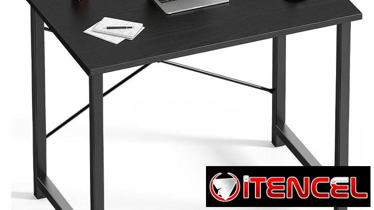 DUMOS Escritorio de oficina pequeño de 32 pulgadas para computadora de estilo moderno
