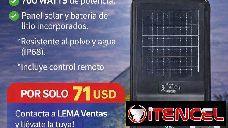 Luminaria Solar o Lámpara Solar con panel incorporado VIVE EL SOL – 700W