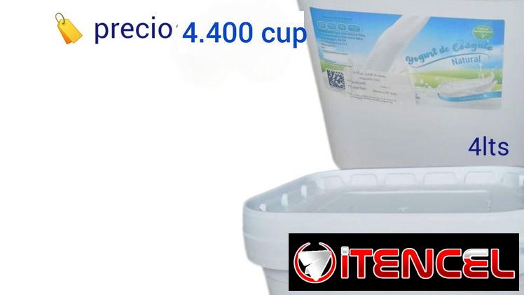 YOGURT Probiótico, cubeta de 4lts, sellado.