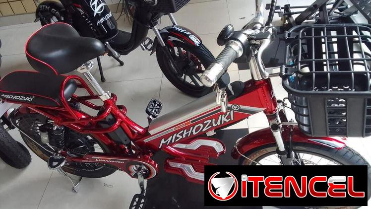 BICICLETA ELÉCTRICA MISHOZUKI    ⚙️CARACTERÍSTICAS:   • 1000 WATS  • ⁠48 VOLT • ⁠22 AMP • ⁠Autonomía de 70 KM  • ⁠