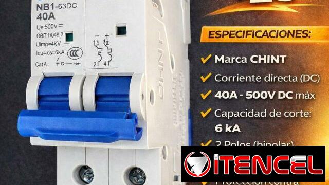 Breaker DC 40A. Playa. La Habana