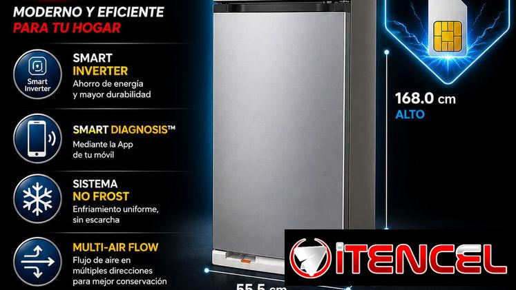 Refrigerador LG 9.3 pies , Congelacion Seca ,Multi-Air Flow ,Smart Inverter + 8GB de Datos Moviles