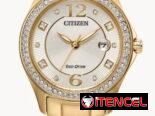 RELOJ CITIZEN ECODRIVE CRYSTAL (FE1147-79P) DE MUJER , 30MM EN ACERO INOXIDABLE DORADO , BISEL CON DIAMANTES  58049738