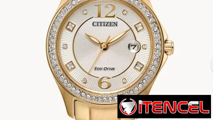 RELOJ CITIZEN ECODRIVE CRYSTAL (FE1147-79P) DE MUJER , 30MM EN ACERO INOXIDABLE DORADO , BISEL CON DIAMANTES  58049738
