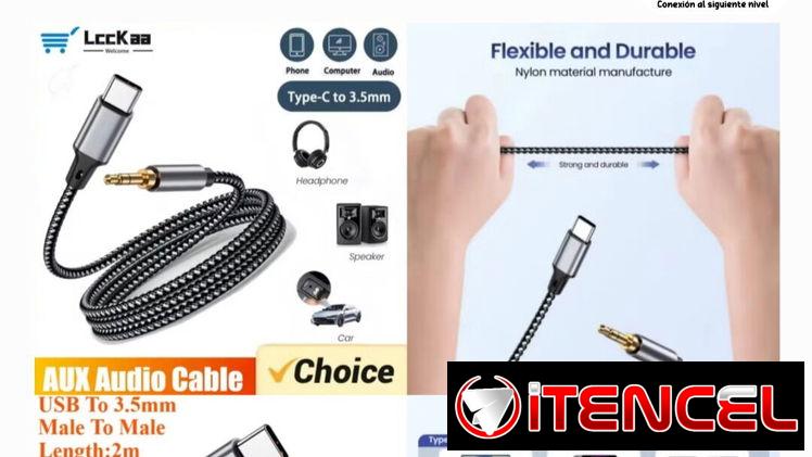 Cables tipo C a minijack 3.5mm de varios tamaños