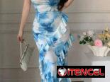 Vestido azul de mujer  talla m