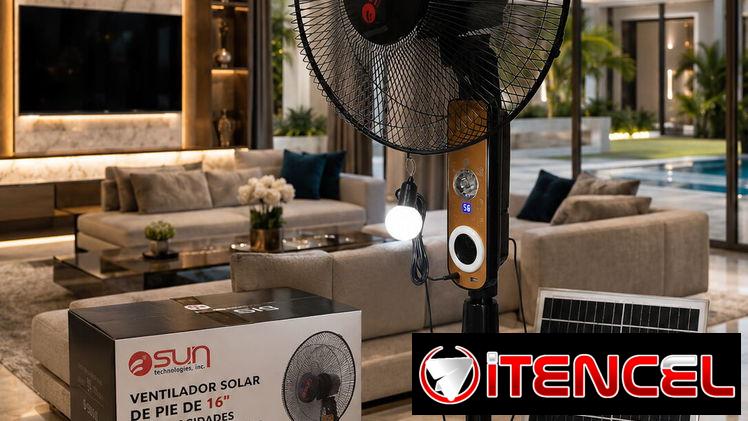 Ventilador recargable + panel solar