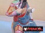 Adorno de porcelana china de 20 cm de alto (Guan Yu una de las figuras más veneradas en la cultura y la historia china)