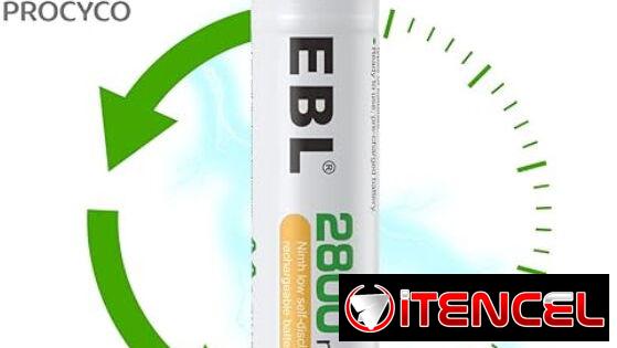 Pilas Recargables AA 2800 mah EBL (2 Unidades)*