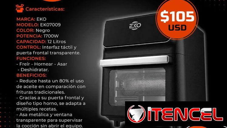 🍗 12 LITROS 🍗 FREIDORA DE AIRE MARCA EKO DE 12 LITROS. TENEMOS MENSAJERÍA CON FACTURA Y GARANTÍA. TL 54833699